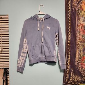 Light blue Pink zip up hoodie size small